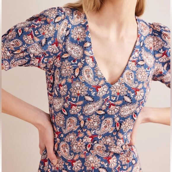 NWT Boden Cotton Puff Sleeve Dress - Picture 4 of 16